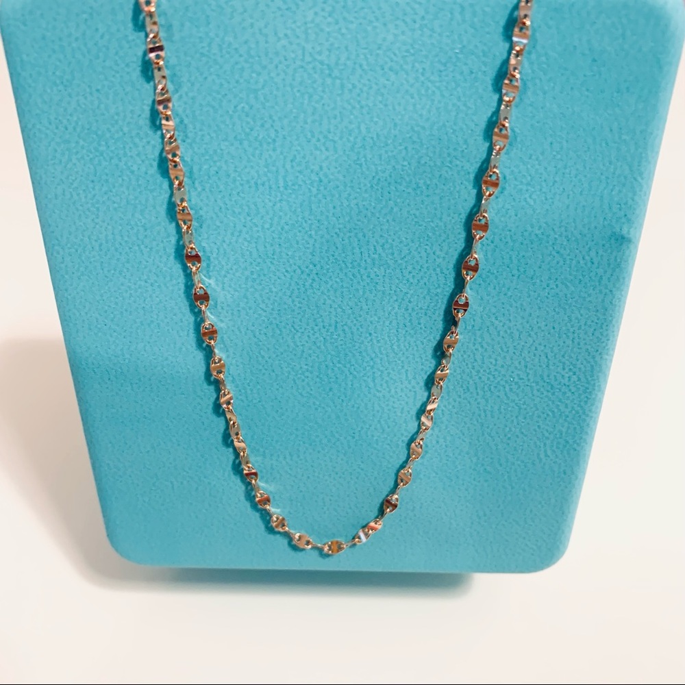14k Gold Filled Sparkly Chain Necklace (Rose Gold)
